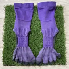 タビオ　5本指ソックス　紫　サッカー