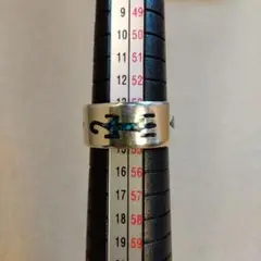 ターコイズインレイ 15号 (小さめ14号寄り) トカゲモチーフ オーバーレイ