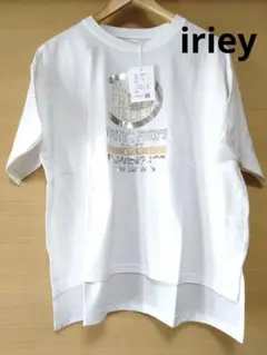 iriey 天竺 箔プリントTシャツ F