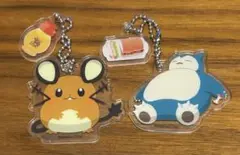 ポケモン　コメダ珈琲店　デデンネ　カビゴン　オリジナルチャーム