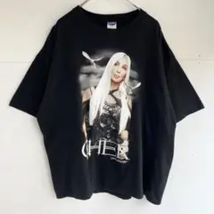CHER プリントT ミュージックT ツアーT ヴィンテージ 古着 シェール 黒