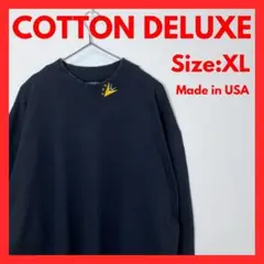 【美品】USA製古着　モックネック　ロンT　ブラック　XL
