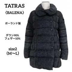 TATRASタトラス〈BALENA〉ウール ロングダウンコート ネイビーグレー2
