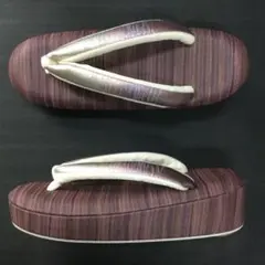 高級草履 低反発 縞紫×グラデーション 限定