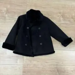 COMME CA ISM
黒 ダブルブレストコート 100cm