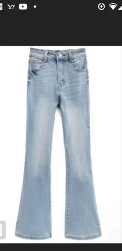 GRL ハイウエストフレアデニムパンツ Sサイズ cu498