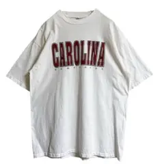 90s カロライ大学 ビンテージTシャツ XL 白 ホワイト シングル 4375