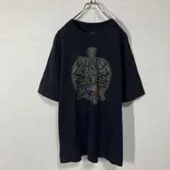 半袖Tシャツ　アート　プリント　クルーネック　大きいサイズ　ヴィンテージ感　古着