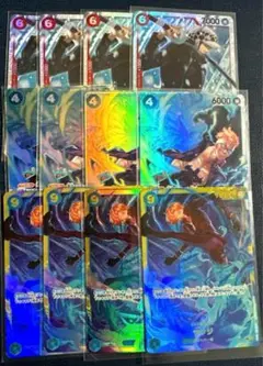 赤　青　ザベスト　トラファルガー・ロー　マルコ　SR SEC サンジ　12枚