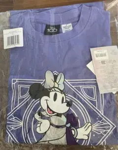 【Disney100】ミニーマウス Tシャツ　半袖　パープル