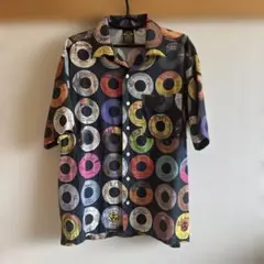BBP 7インチレーベル柄　レコード　半袖シャツ XL