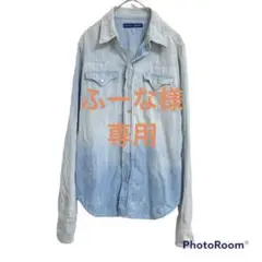 ラルフローレン デニムシャツ M サイズ4 スナップボタン