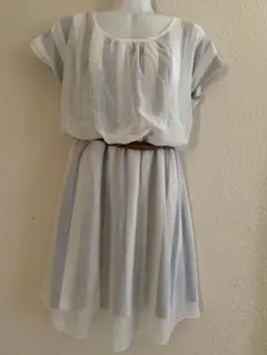 ミニワンピース　新品　ストライプ