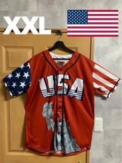 【応援などにおすすめ⭐️】アメリカ USA 国旗 ユニフォーム XXLサイズ