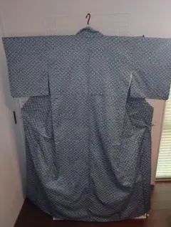 美品　洗える着物　小紋　袷 半円柄