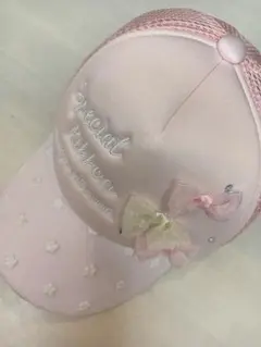 【美品】Special Ribbon ピンクキャップ　キッズ
