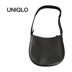 UNIQLO ユニクロ レザータッチワンハンドルバッグ ブラック
