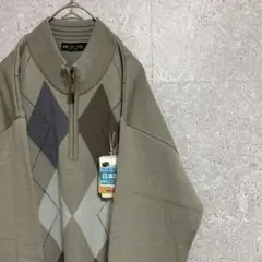 90S vintage ハーフシップ 柄ニット アーガイル 古着 メンズ M