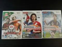 Wii サッカー3本セット、ウイニングイレブン2009、2013、FIFA09