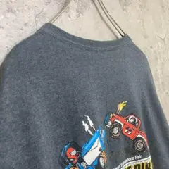 ギルダン 古着 アメリカ輸入 車 両面プリント Tシャツ 半袖 ゆるだぼ 英文字