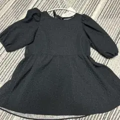 新品　エンボス　ペプラムチュニック　バックリボン