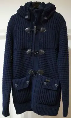 【新品 希少】 Bark ニットダッフルコート ネイビー