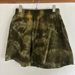 オリーブグリーンタイダイキュロット スカート　Mサイズ　タイダイ　フェス