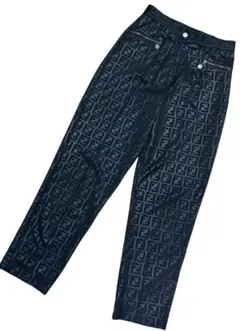 FENDIフェンディ♪シャドーズッカ柄黒ブラックパンツ M