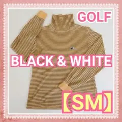 【BLACK u0026 WHITE】ブラックu0026ホワイト ゴルフハイネックシャツ【SM】