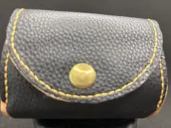 黒 レザー コインケース 3ポケット