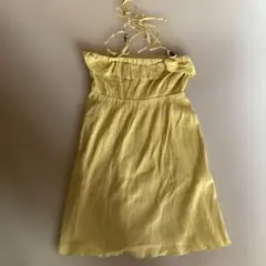 イエローフリルキャミワンピース