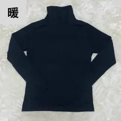 タートルネック レディース インナー tシャツ 長袖 ブラック M L XL
