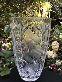 POLONIA ポロニア 緑色 クリスタルガラス フラワーベース 花瓶 POLONIA ポロニア 緑色 クリスタルガラス フラワーベース 花瓶