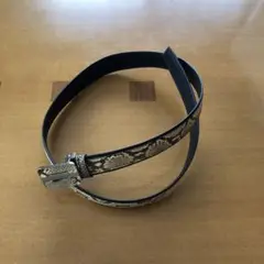 メンズベルト　蛇皮風　ほぼ新品！