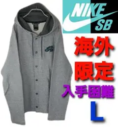 最終値下 海外限定 超激レア刺繍ロゴ ナイキSB スケートボード フーディー L