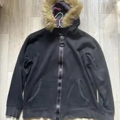 古着　ファー　ジップアップパーカー　y2k グランジ