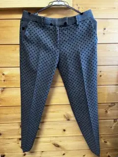 美品！ ダークグレー ドット柄 パンツ 38