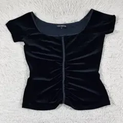 美品　ベロアノワール　フォクシーニューヨー　半袖　38　M　黒　ブラック