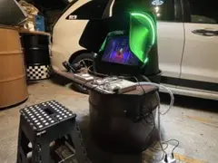 ドラム缶リメイク アーケードゲーム筐体風モニターセット ゲームやパソコン作業