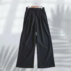 デイジー ワイドパンツ スラックス ゆったり タック入り シンプル E5382
