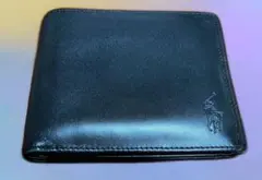 [値下げ][美品][1点限り]POLO 黒 レザー 二つ折り財布