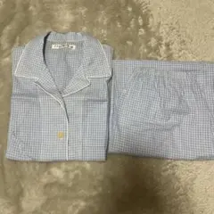 【美品】ワコールFreeway チェック柄　ブルー＆ホワイト　Mサイズ
