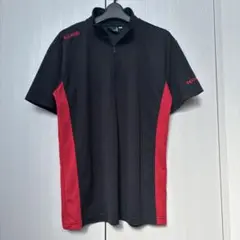 【即納】 Kaepa ケイパ スポーツウェア ポロシャツ ジップアップ 黒 M