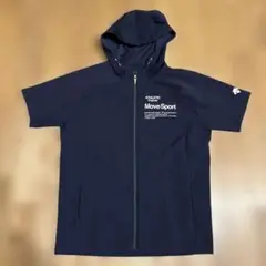 デサント Move Sport 半袖ジップアップ パーカー O(XL) 美品