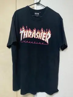 THRASHER フレイムロゴ Tシャツ XL 黒