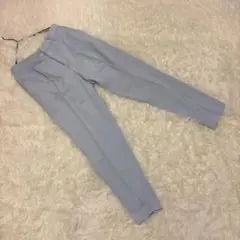 【INED】テーパードパンツ（9）ブルー ウエストゴム オフィスカジュアル