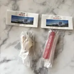 ハトヤホテル ミニチュアチャームコレクション　2個セット　スリッパ　ルームキー