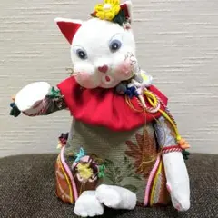創作手作り縮緬人形・ほんわか ねこ姫さま   (検/ ぶす姫 ちりめん 縮緬 ) ぶすひめ、ブス姫、ぶす姫、ちりめん、創作人形、ハンドメイド