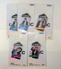 【お値下げ⭕️】　GENIC クリアキーチェーン キーホルダー 5点セット
