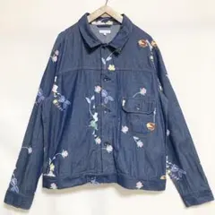 Lサイズ！ENGINEEREDGARMENTS フローラルエンブロイジャケット